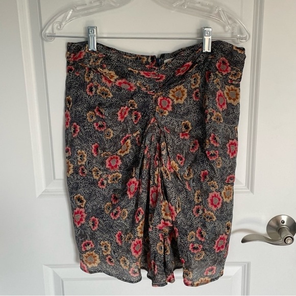 Isabel Marant Etoile sevan Slavic flower gathered floral Skirt 18498 - Picture 6 of 16